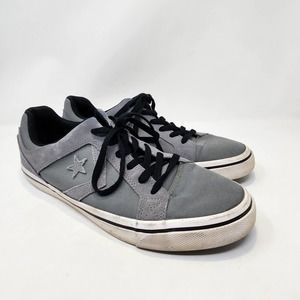 Converse All Star El Distrito OX Gray Sneakers Mens 13 Low Top Leather Canvas